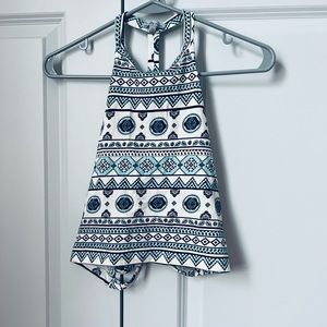 Charlotte Russe. Large. Patterned crop top.